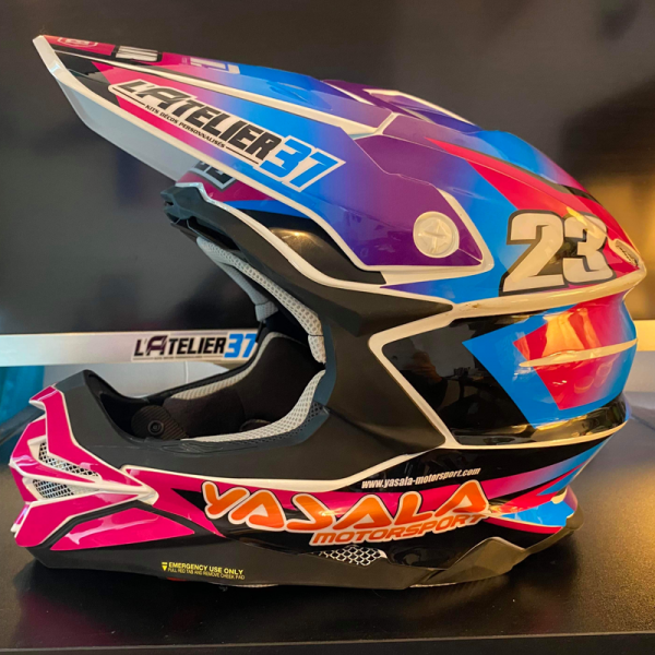 Kit déco Casque Motocross 100% perso